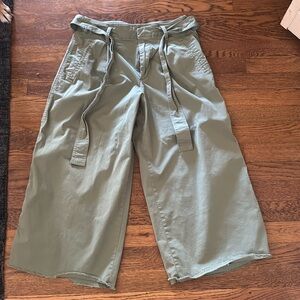Gap wide leg cropped pants with tie as 4